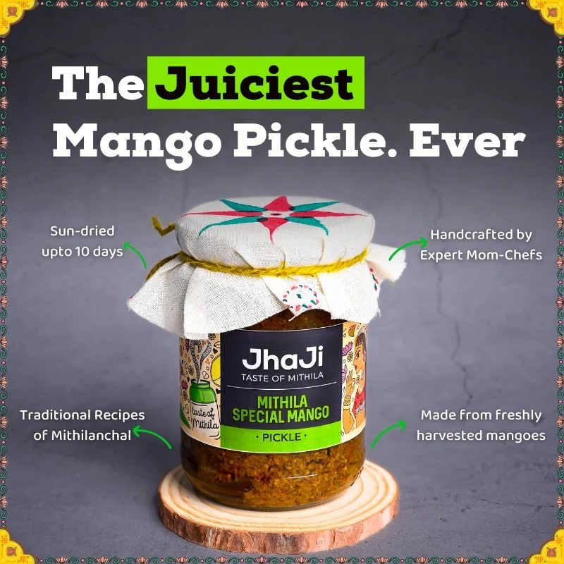 Combo Pack of 2 Pickles | Lal Mirch Bharua & Mithila Special Mango Pickle - Image 6