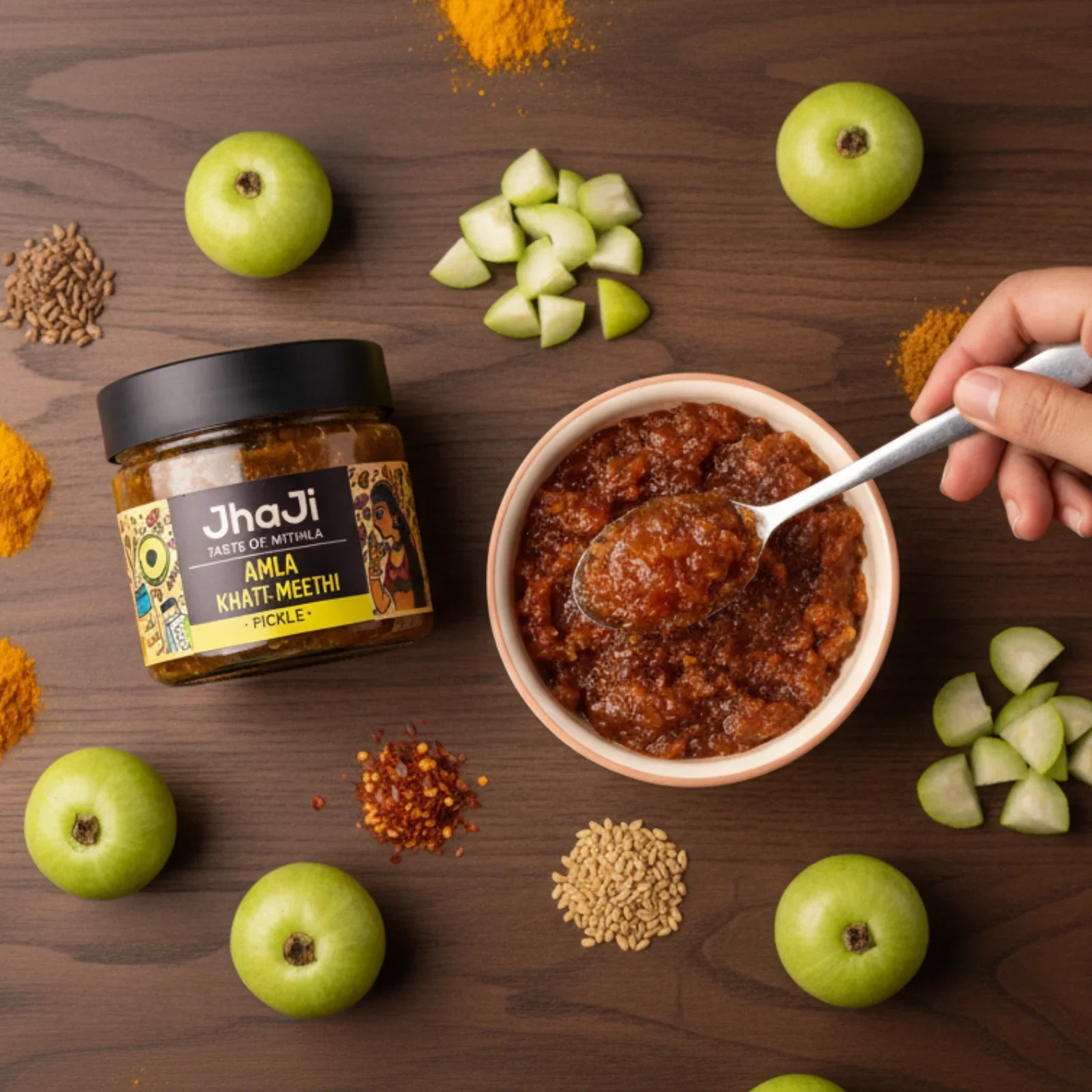 Sweet & Tangy Amla (Indian Gooseberry) Pickle | अमला का खट्टा मीठा अचार (250 gm Jars) - Image 4
