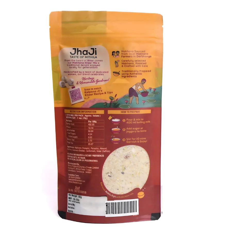 Instant Makhana Kheer Mix Kesar Flavor | Ready to Cook Saffron Flavor Foxnut Pudding - Image 9