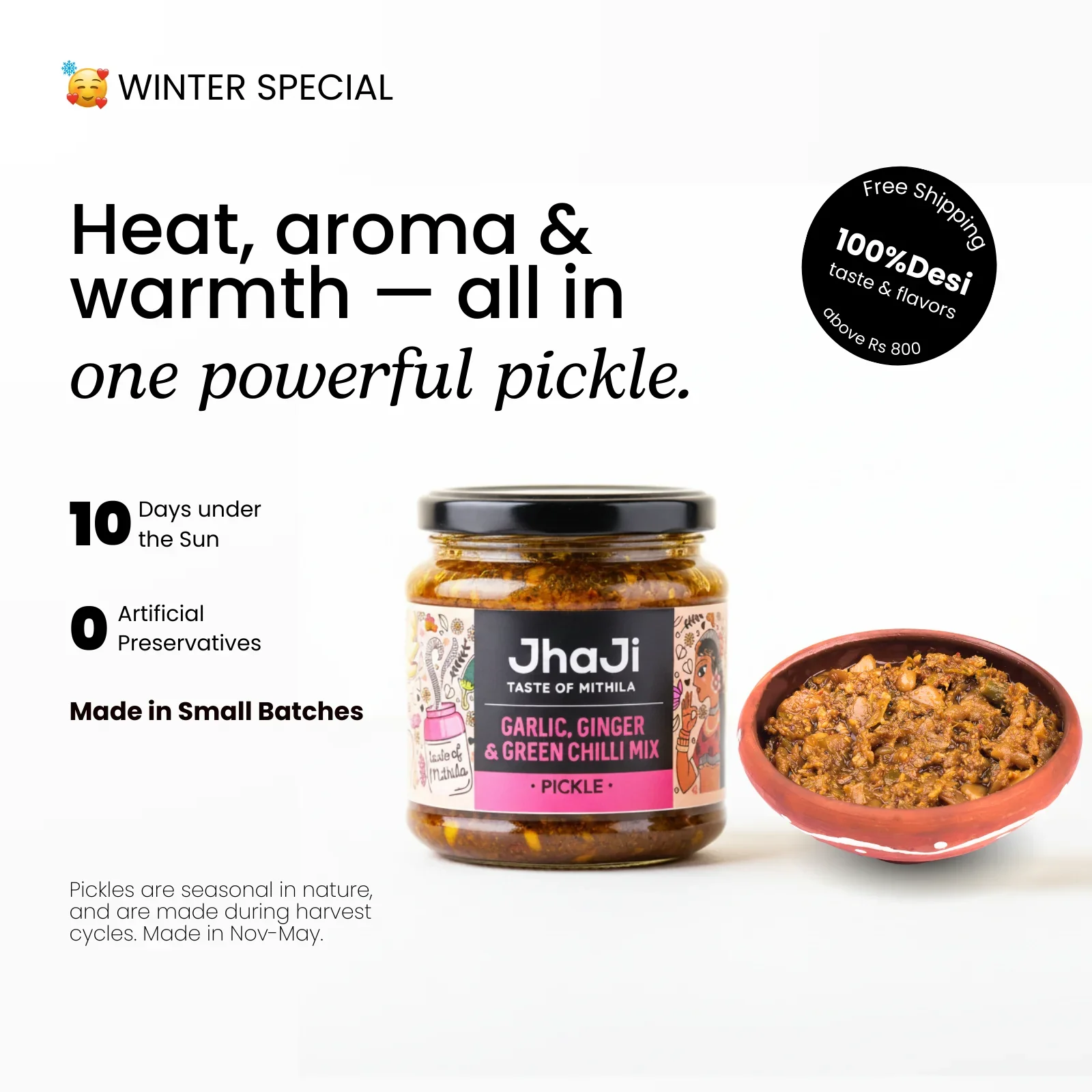 Garlic, Ginger, Chilli Mix Pickle | Lahsun Adrak Mirch Ka Achar - Image 13