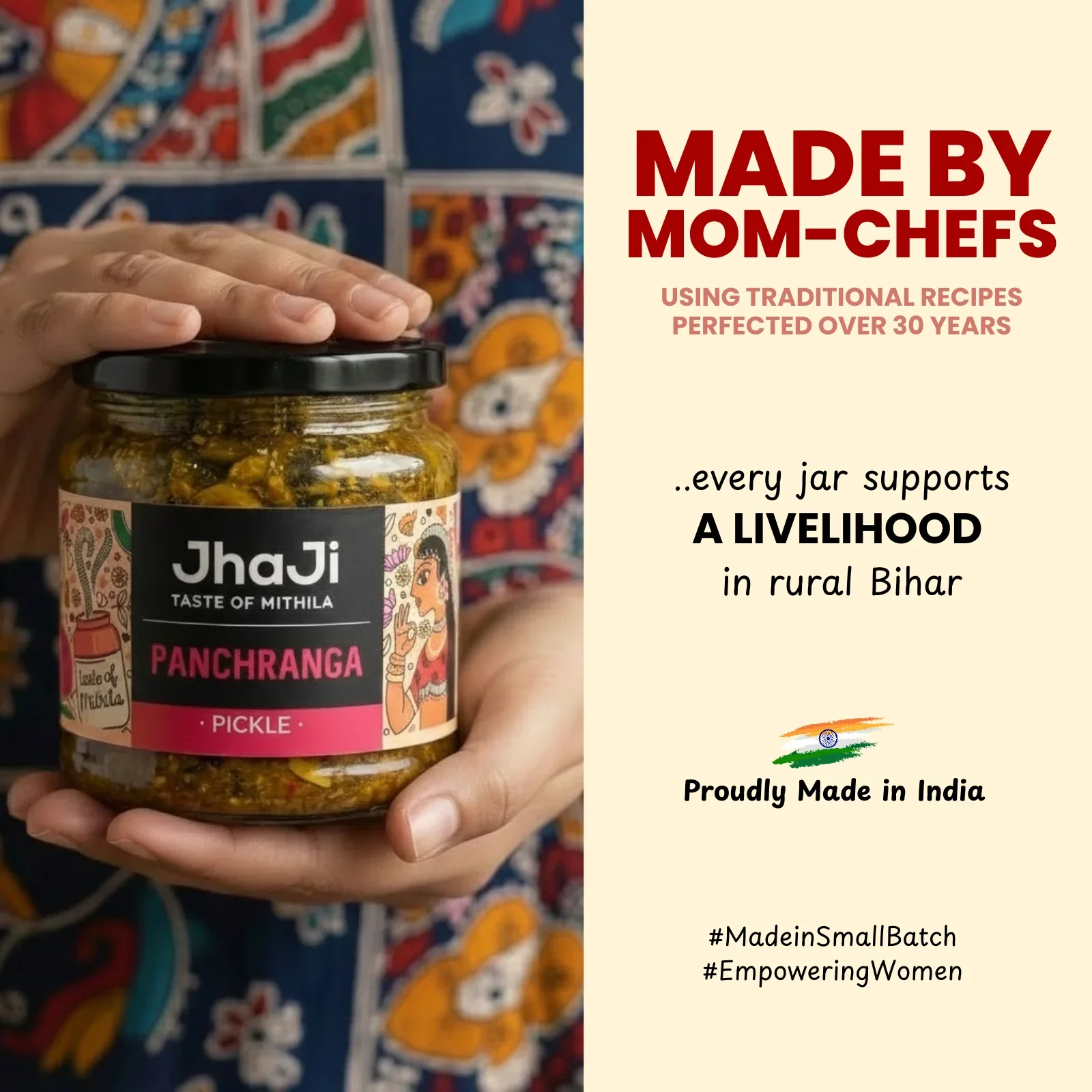 Panchranga Pickle, Gobi, Gajar, Adrak, Hari Mirch, Shalgam Mix Pickle | पंचरंगा मिक्स्ड अचार (250/500 gm Jars) - Image 5