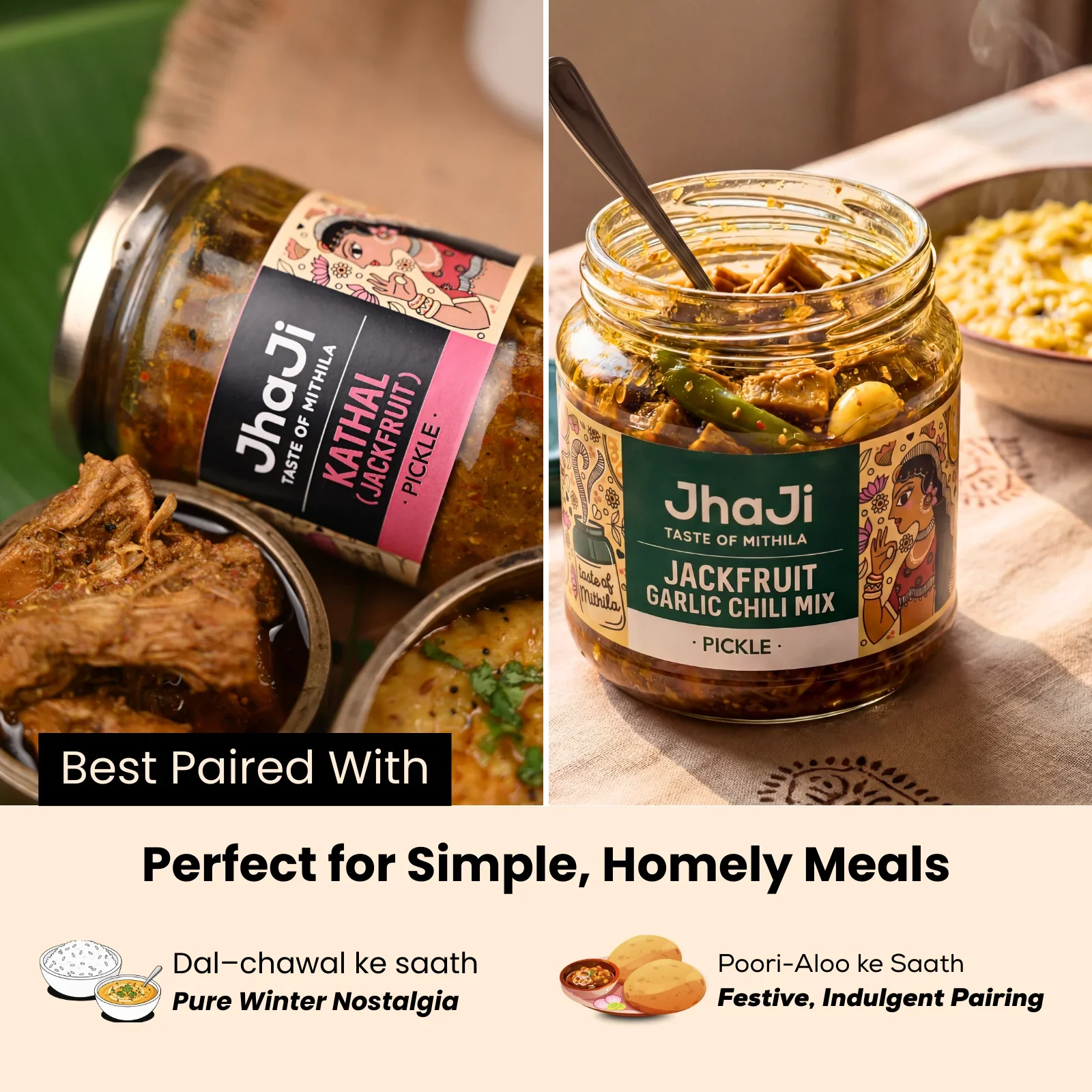 Jackfruit Pickle Combo – 2 Flavors (Classic Kathal & Garlic Chilli Mix) - Image 4
