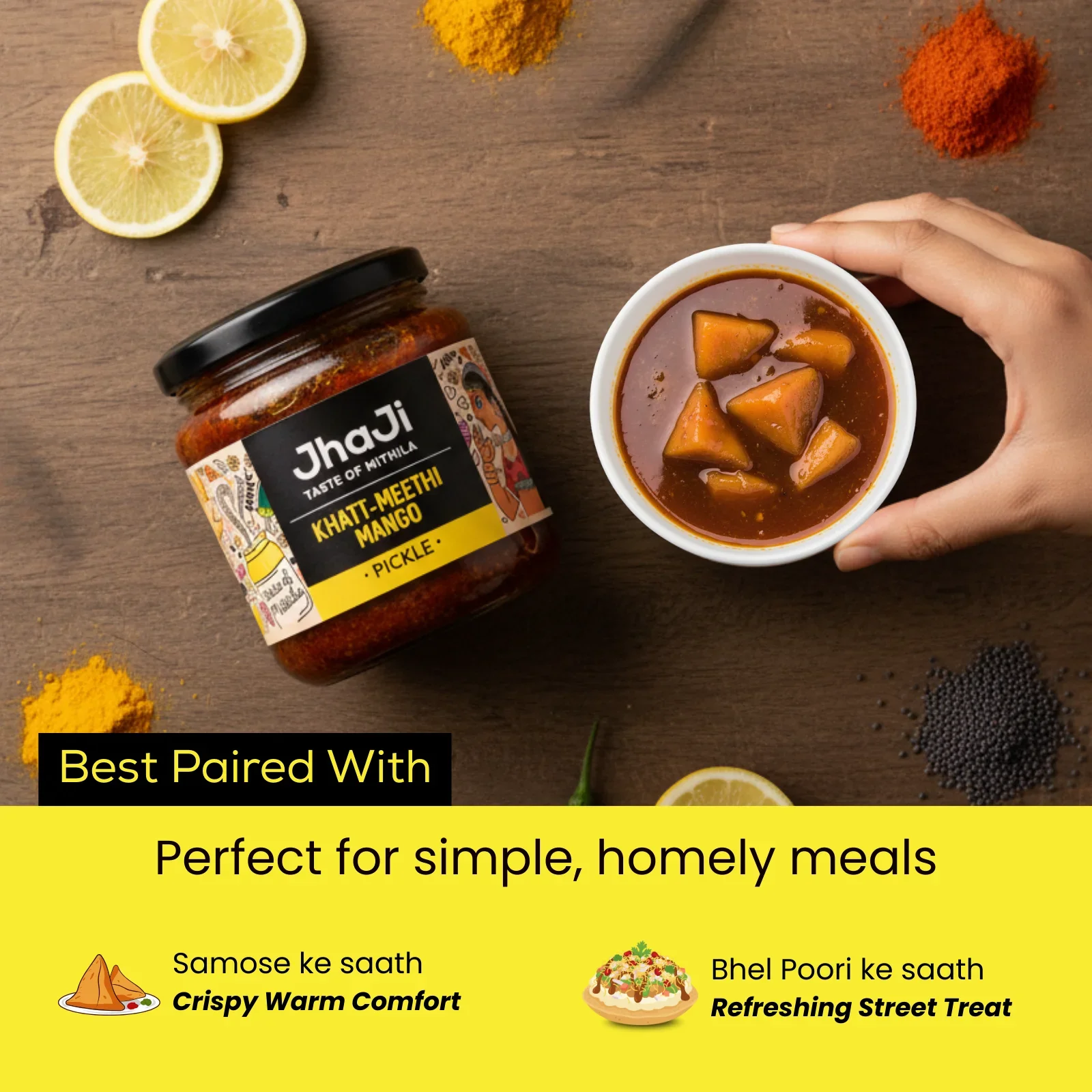 Khatta-Meetha Aam Ka Achar | Sweet & Tangy Mango Pickle - Image 3