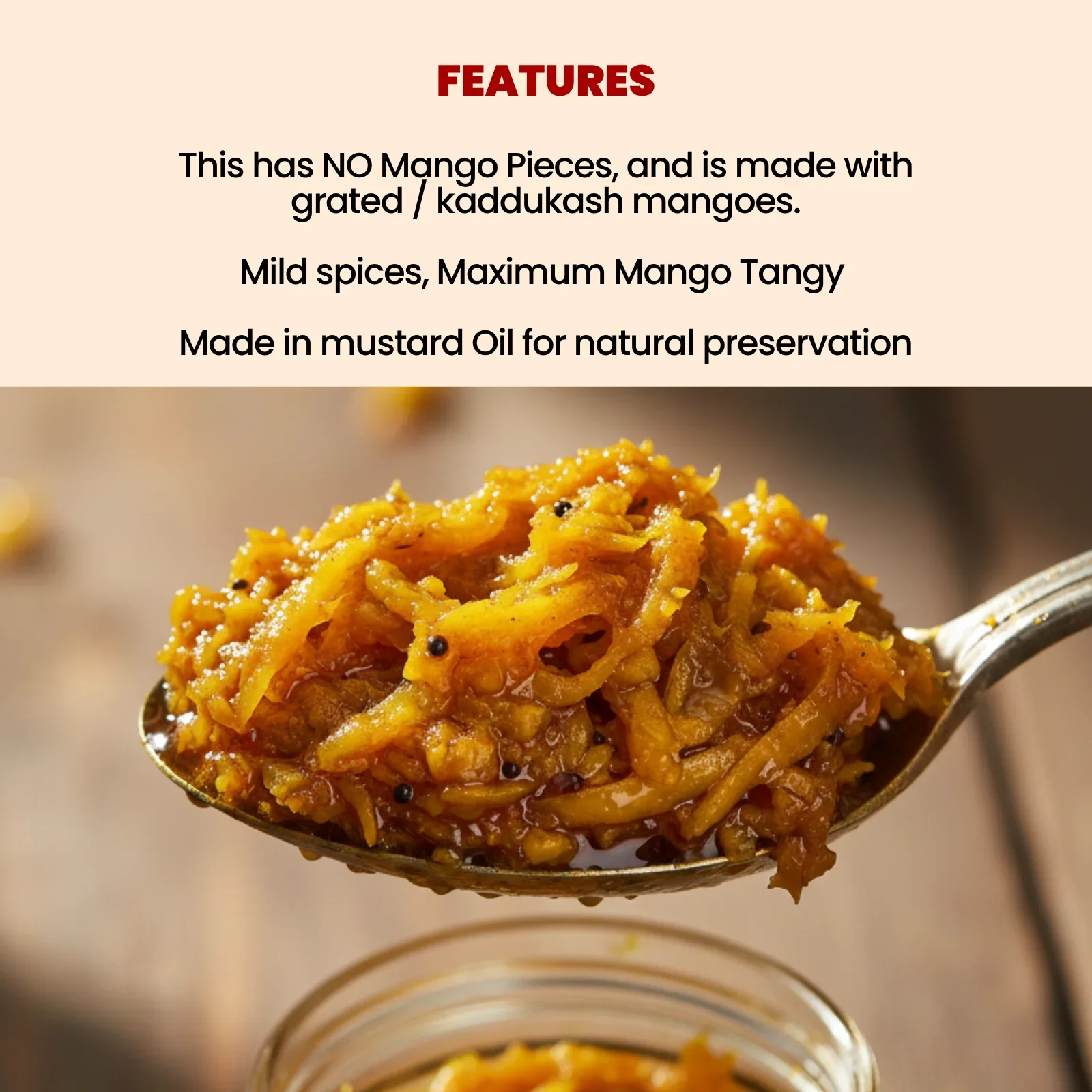 Kuccha Mango (Grated Mango) Pickle | Kaddukash Aam Ka Achar - Image 4