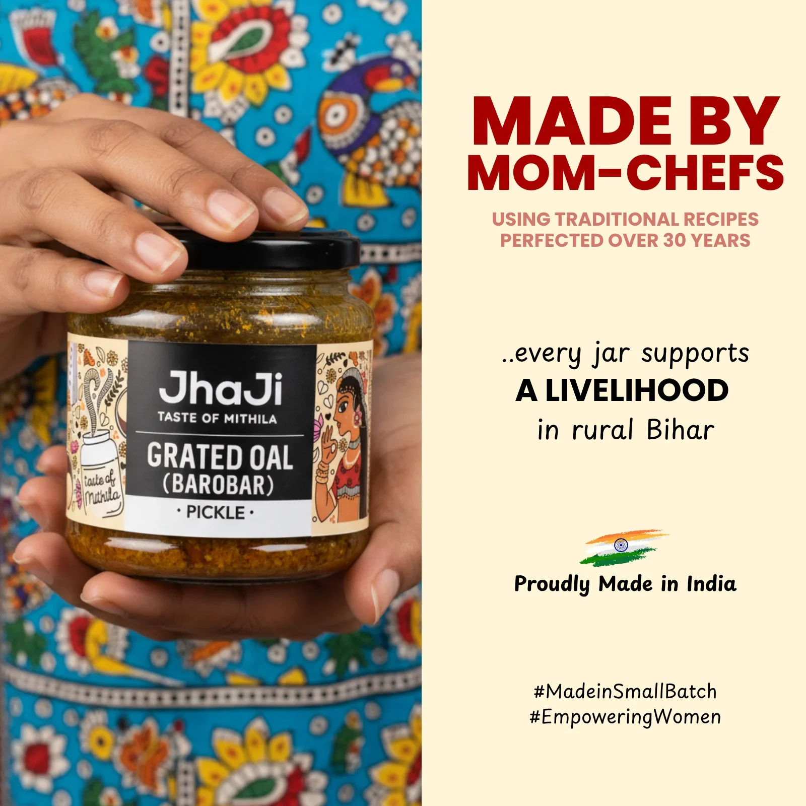 Oal Ginger Green Chili Mix Pickle | ओल बरोबरा | Grated (कद्दूकश) Oal (Suran/Jimikand) Pickle - Image 5