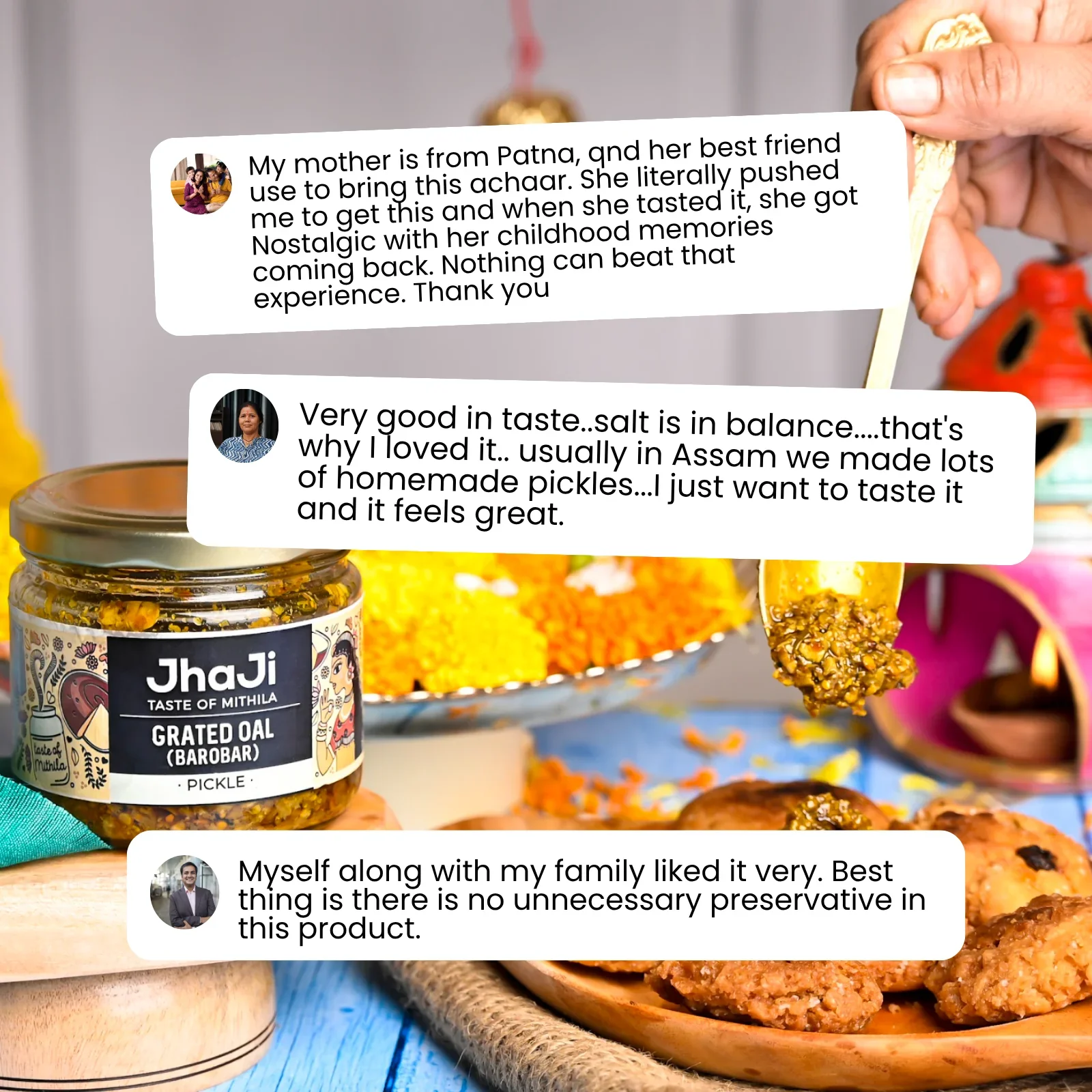 Oal Ginger Green Chili Mix Pickle | ओल बरोबरा | Grated (कद्दूकश) Oal (Suran/Jimikand) Pickle - Image 6