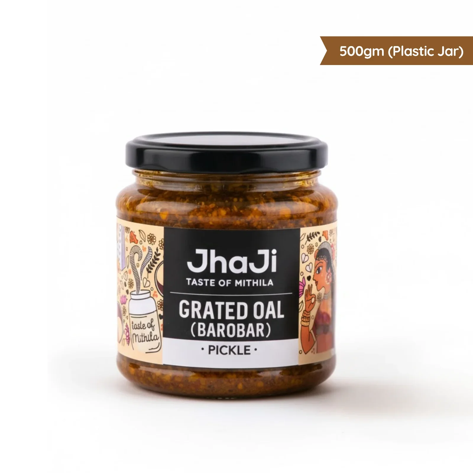 Oal Ginger Green Chili Mix Pickle | ओल बरोबरा | Grated (कद्दूकश) Oal (Suran/Jimikand) Pickle - Image 9