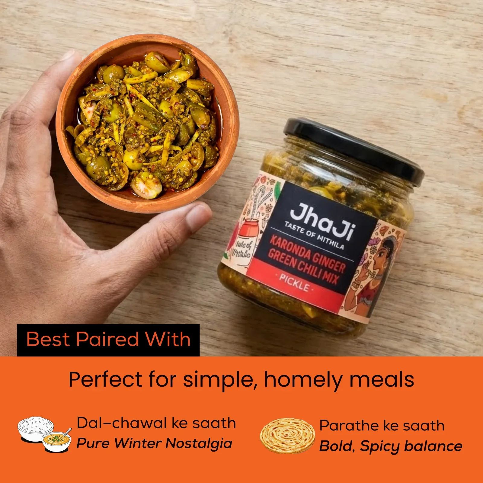Karonda Ginger Green Chili Mix Pickle | करोंदा अदरक हरी मिर्च का अचार - Image 3
