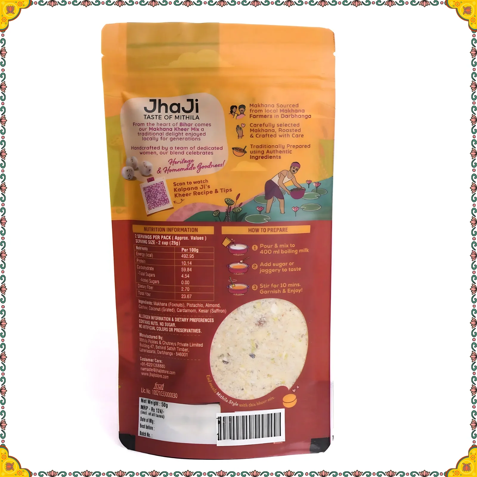 Desi Delight Duo: Lal Mirch Bharua Pickle & Instant Makhana Kheer Mix - Image 9